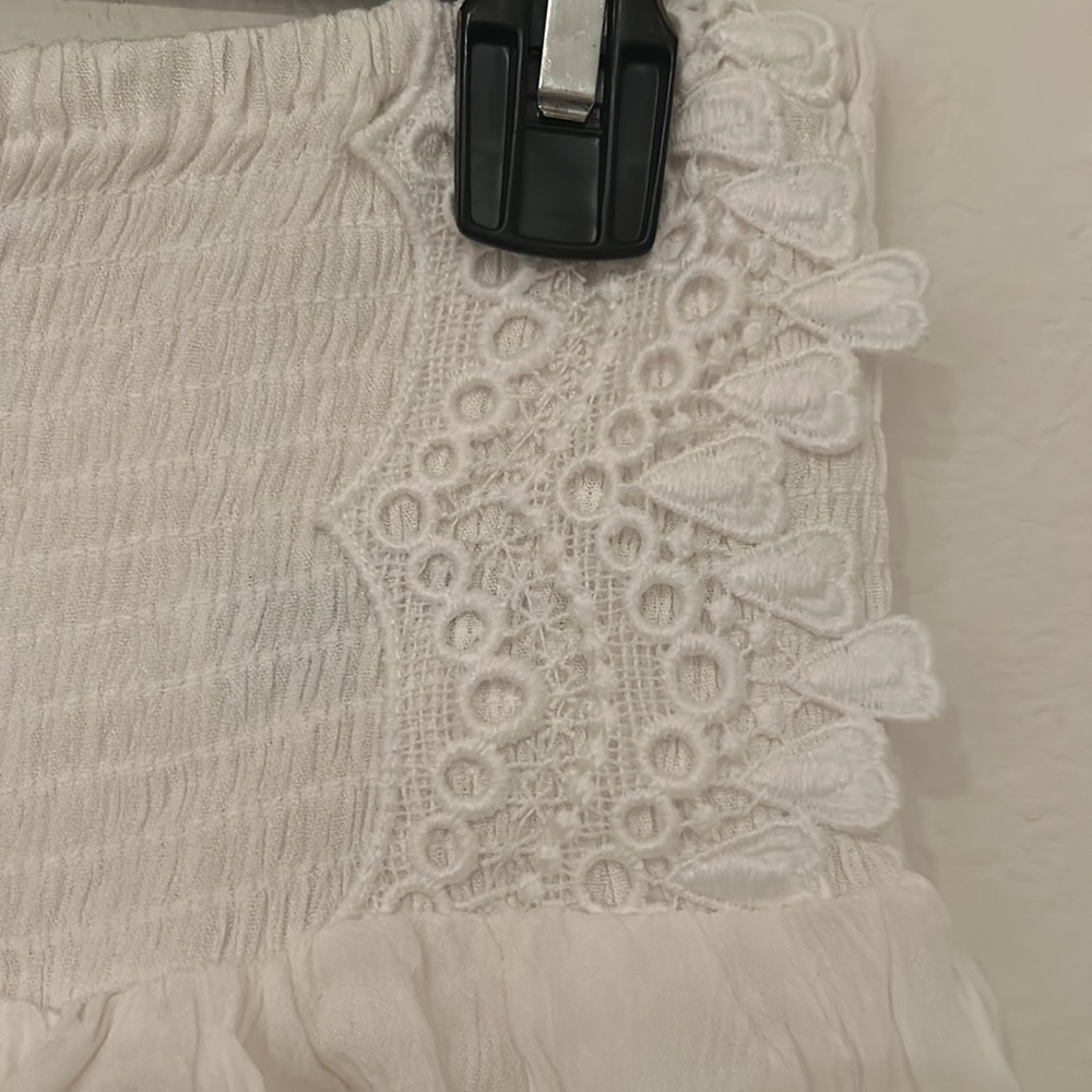 White Lace Ruffle Skirt - image 3